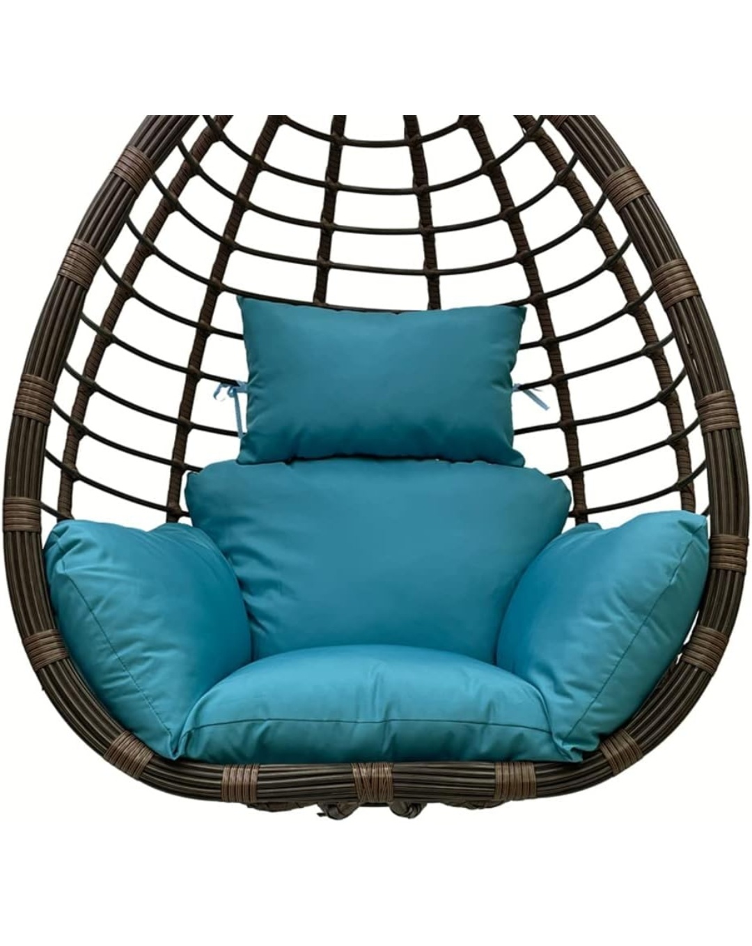 One-Piece Velvet Hammock Chair Cushion with Integrated Headrest & Arm Support – Replacement Cushion Only