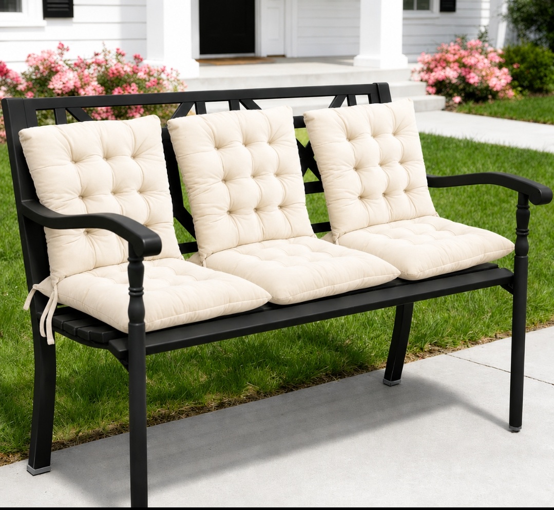 6 Pack Velvet Square Plush Seat Cushions with Anti-Slip Ties, Square Velvet Seat Cushion, for Outdoor Bench, Dining Chairs, Garden Decorative Throw Pillows, Patio Chairs, Long Sitting.