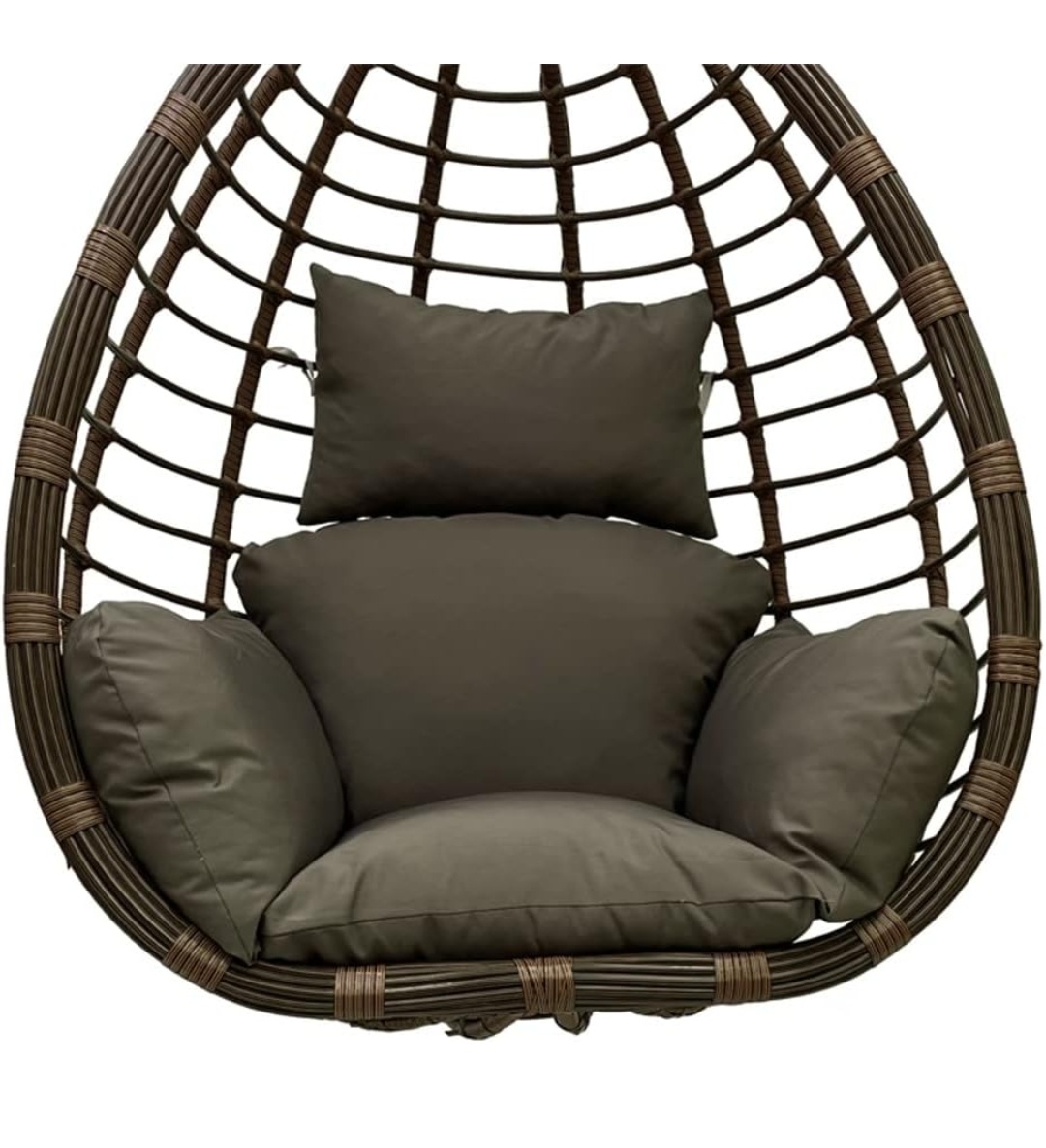 One-Piece Velvet Hammock Chair Cushion with Integrated Headrest & Arm Support – Replacement Cushion Only