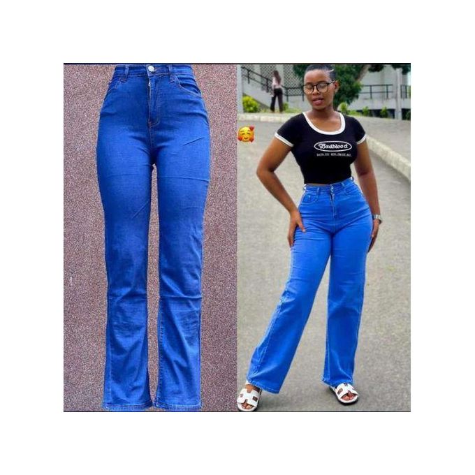 2-Pack High-Waisted Women’s Denim Jeans – Bluish Grey Stretch Casual Fashion Pants for Ladies, Comfortable Slim Fit Everyday Wear Trousers Available in Sizes 27–34