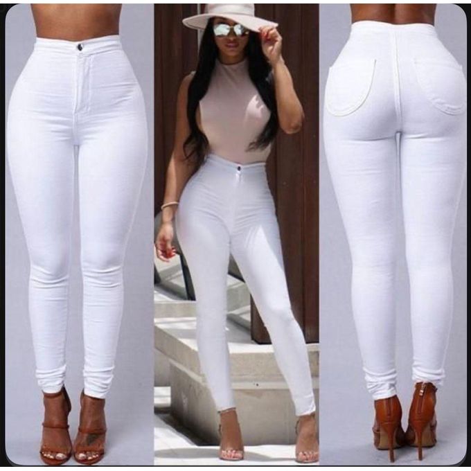 Women’s White Skinny Jeans – High-Waisted Stretch Denim Slim Fit Fashion Pants for Ladies, Comfortable Casual Trousers for Daily Wear, Streetwear, Travel & Elegant Summer Outfits