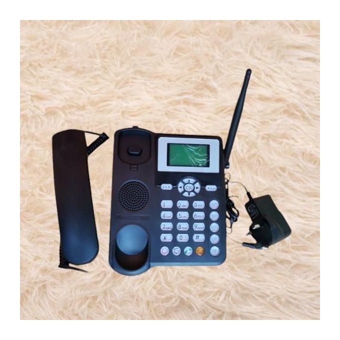 DLNA ZT600G Wireless Desktop Telephone – GSM SIM Card Fixed Wireless Phone, Dual SIM Desk Phone with LCD Display, Rechargeable Battery, FM Radio & Hands-Free Calling for Home, Office & Business Use