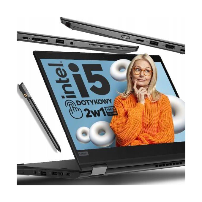 Refurbished Lenovo ThinkPad X390 Yoga  Core i5 8th Gen 16GB RAM 256GB SSD 13.3 Inch Full HD 1.6GHz up to 3.9GHz Quad Core Processor Windows 11 Pro MS Office 2021 HDMI Webcam Wi Fi Slim Laptop + Bag