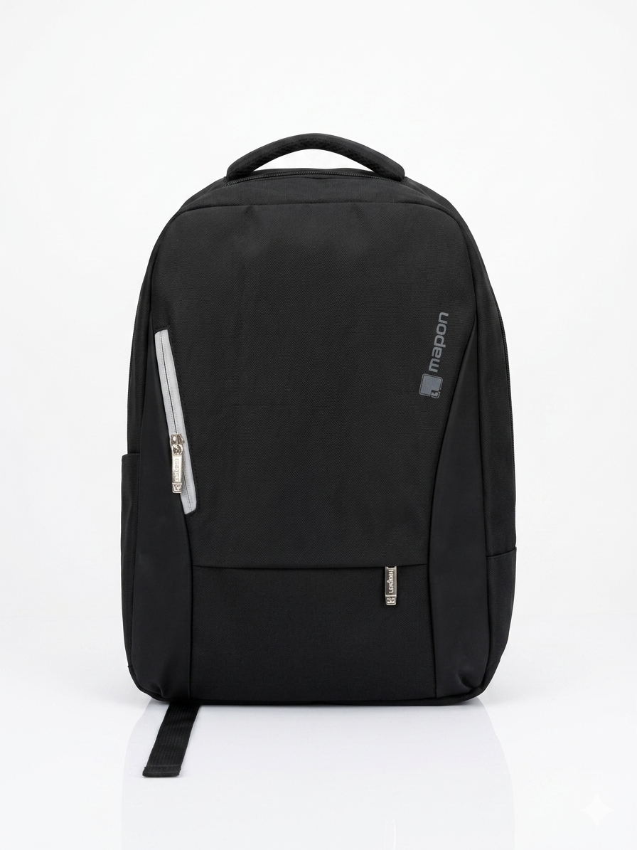 Mapon Minimalist Urban Commuter Sleek Durable Laptop Backpack for Professionals and Students - Black