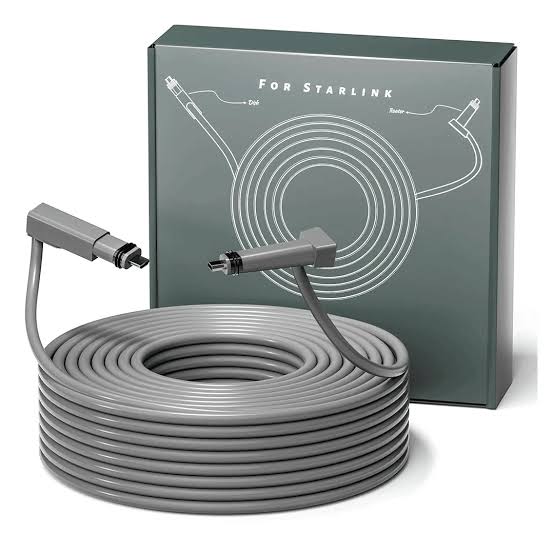 Starlink Gen 2 V2 150FT/46M Ethernet Cable Cat 5e for V2/ GEN 2 Connection, IP68 Waterproof Supports 1200M Protocol Replacement Cable Cord for Router, High Speed Trasfer