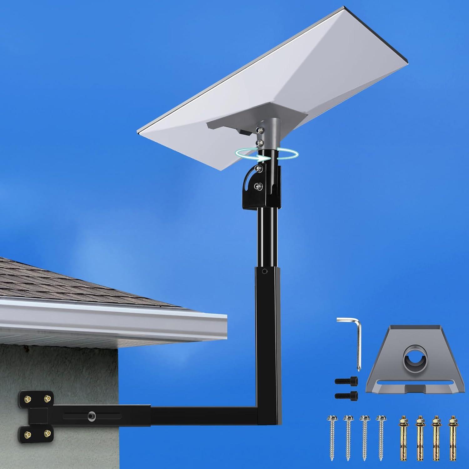 Starlink Gen 3 Telescopic Adjustable Long Pipe Wall Mount Set For Gen 3 V3 V4 Starlink Dish Antena Bracket Satellite Internet L Shaped Mount with Adapter