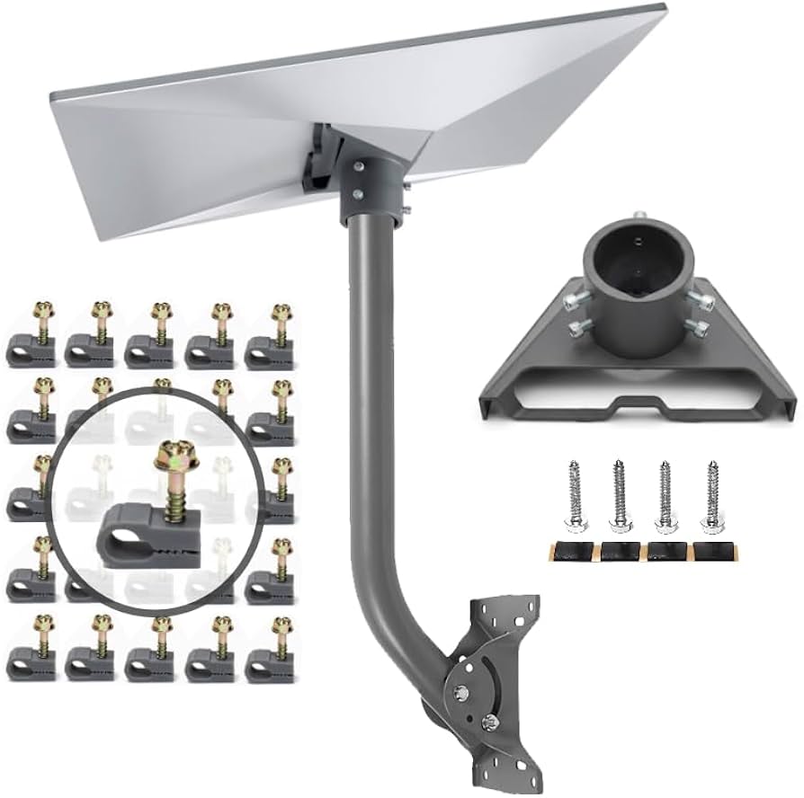 Starlink Gen 3 Telescopic Adjustable Long Pipe Wall Mount Set For Gen 3 V3 V4 Starlink Dish Antena Bracket Satellite Internet L Shaped Mount with Adapter