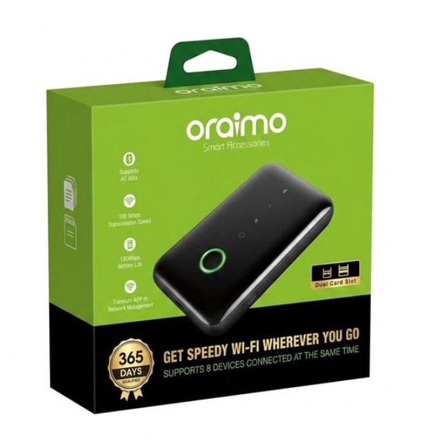 The Oraimo  Hotspot Elf 2 MIFI (Model: OM102) is. It serves as a personal wireless bridge, converting cellular 3G/4G network signals into a private Wi-Fi network for multiple devices