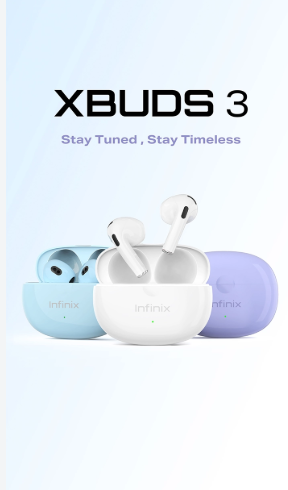 Infinix XBuds 3 XE31 True Wireless Earbuds – Bluetooth 5.3, 13mm Drivers, AI ENC, Game Mode & Up to 30 Hours Playtime