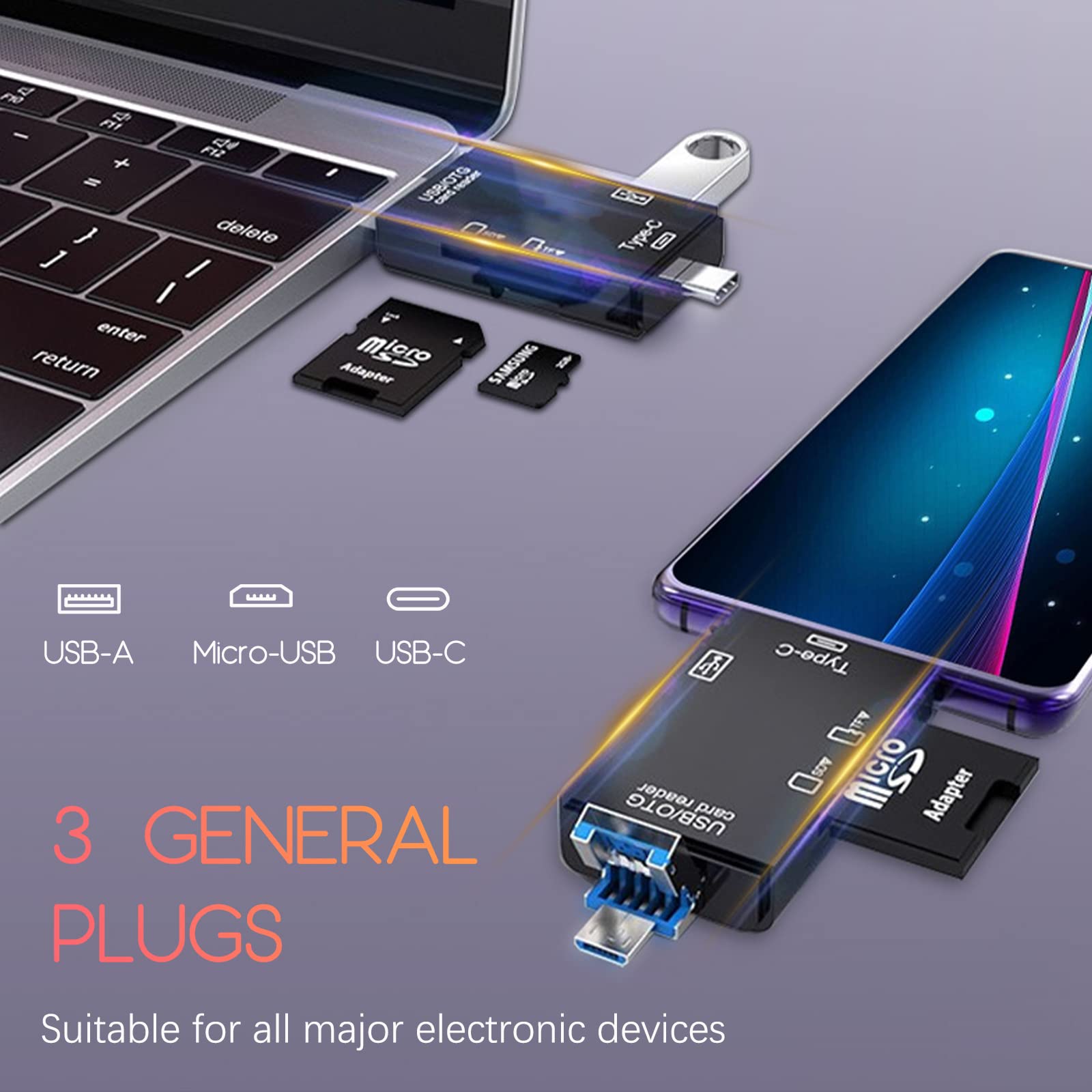 Type C Micro USB Adapter USB TF SD Card Reader USB-C Memory Card Adapter For Macbook Samsung Huawei XiaoMi Laptop Phone
