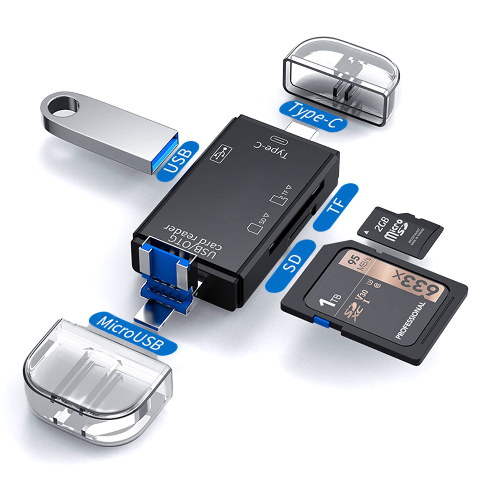 Type C Micro USB Adapter USB TF SD Card Reader USB-C Memory Card Adapter For Macbook Samsung Huawei XiaoMi Laptop Phone