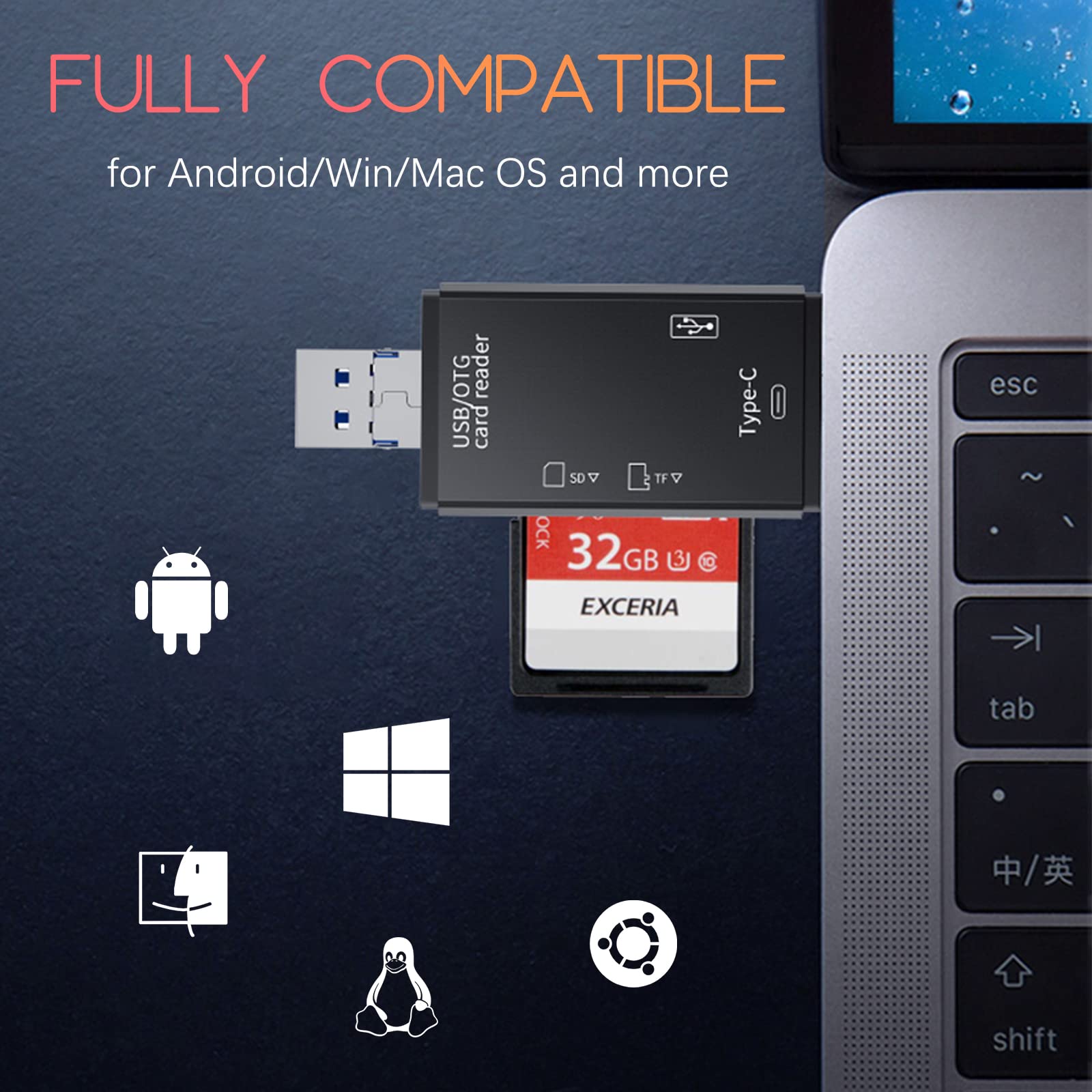 Type C Micro USB Adapter USB TF SD Card Reader USB-C Memory Card Adapter For Macbook Samsung Huawei XiaoMi Laptop Phone