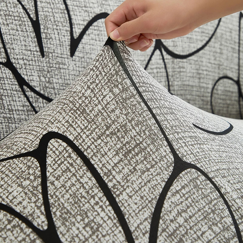 1pc Gray Sofa Covers With Skirt for Living Room Stretch Slipcover Armchair Couch Cover Corner Furniture Protector