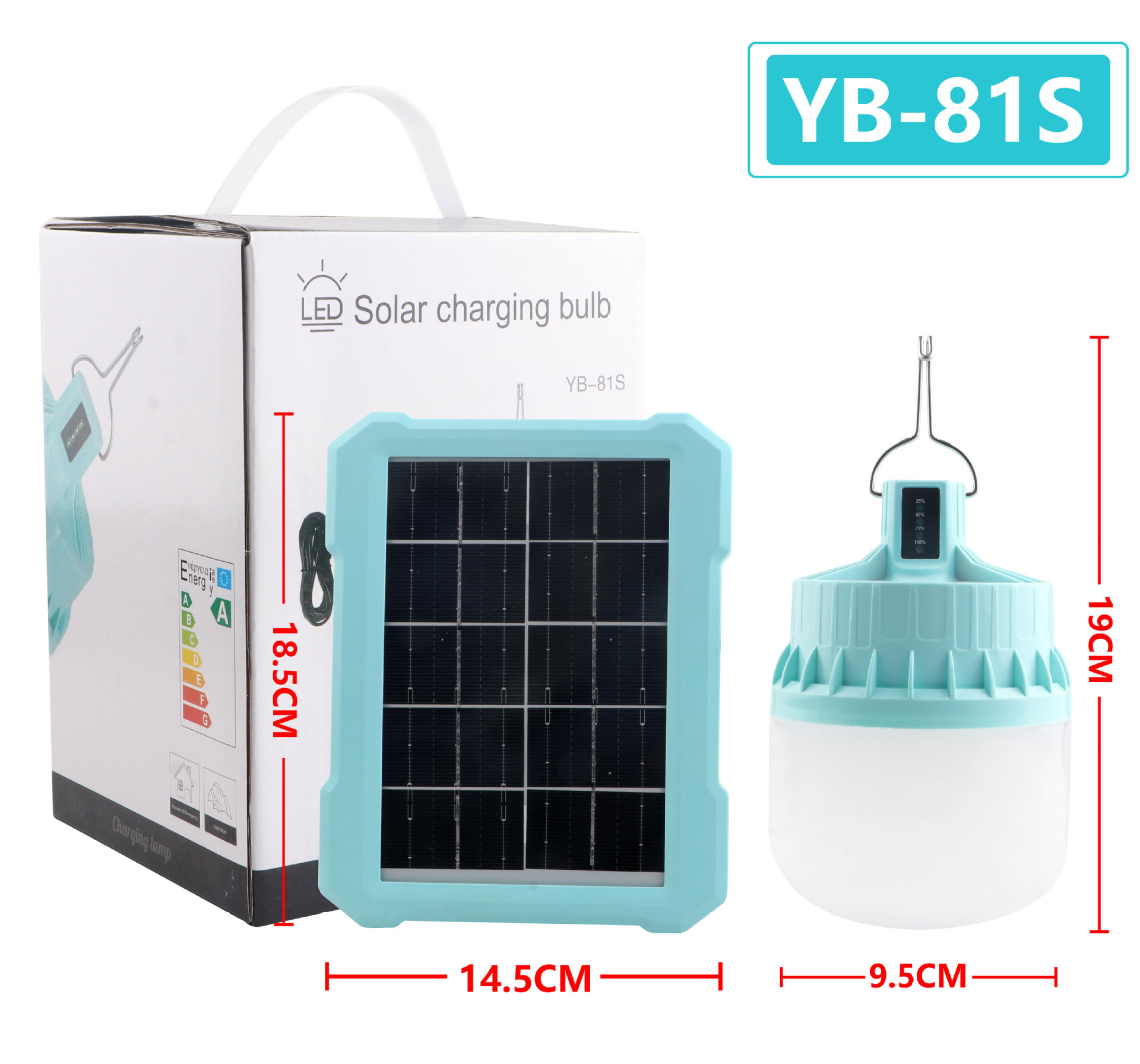 Solar Light Bulb Portable 2400mAh Solar Powered Camping Light Led Lantern Outdoor for Lamp Light Hiking Fishing Tent Indoor Shed Chicken Coop Hurricane Emergency with USB Rechargeable
