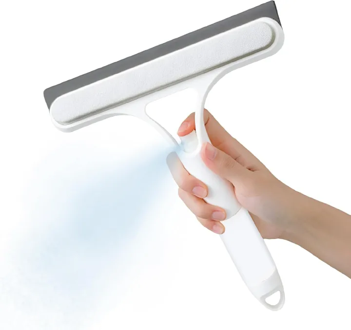 1PC All-Purpose Window Cleaning Scraper Shower Squeegee for Glass Door Glass Cleaner Squeegee with Spray Washer Wiper 3 Functions in 1 Perfect Household Cleaner Tool Walls Car Windshield