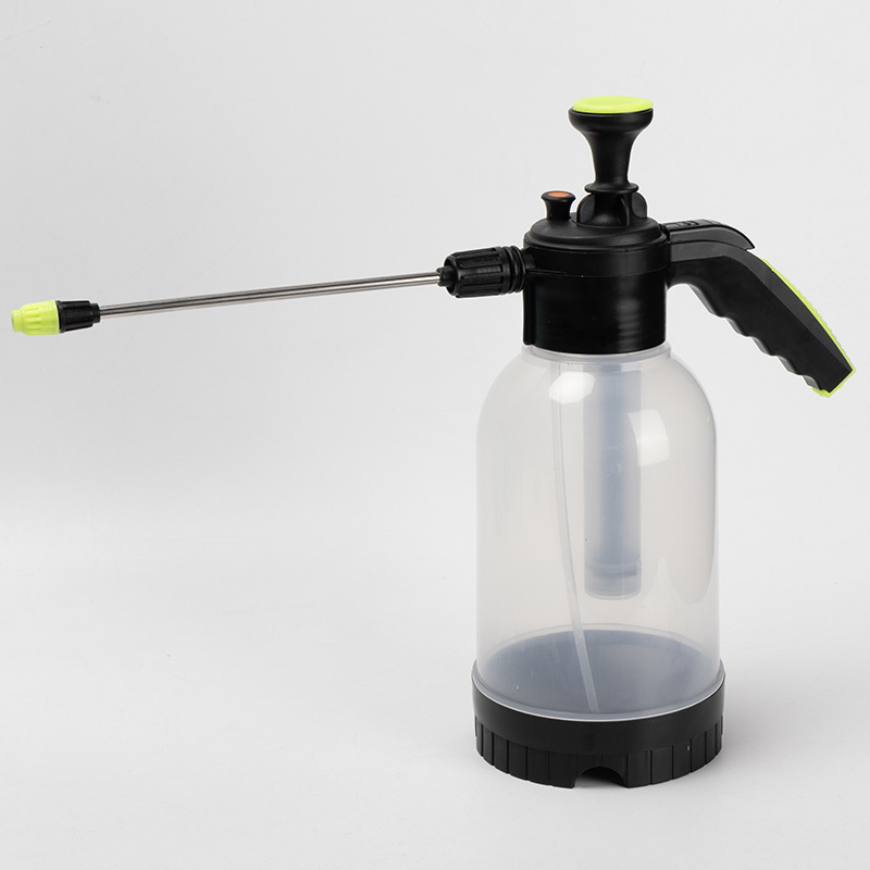 2L Handheld Pump Sprayer with Adjustable Nozzle Extra Long Spray Rod Garden Pressure Water Spray Bottle Safety Valve for Watering Plant Spraying Home Cleaning Fertilizing Car Washing Pet Bathing