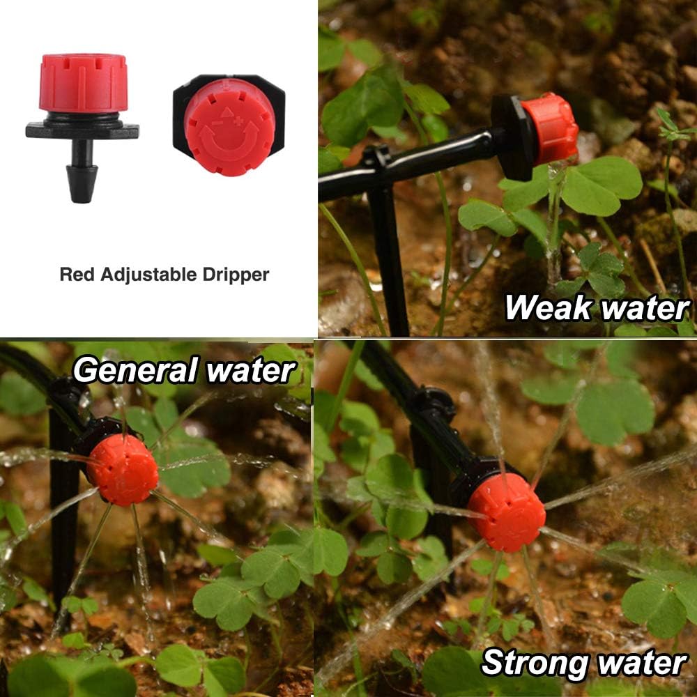 10m Drip Irrigation Kit Garden Automatic Watering System Garden Watering System with 7/4mm Tubing Irrigation Accessories Irrigation System for Garden Greenhouse