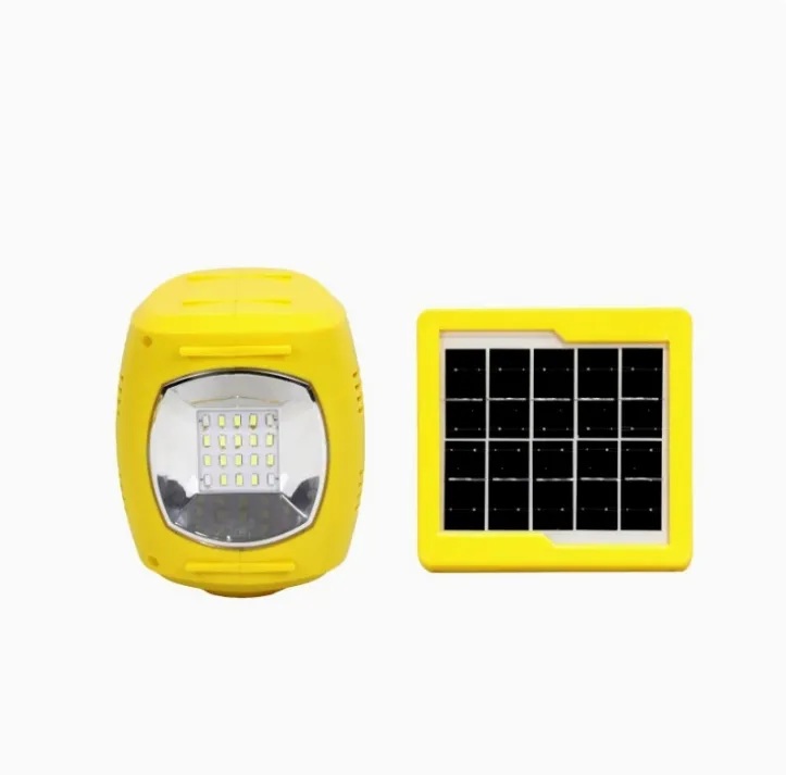 Solar Emergency Light Set Solar Panel Rechargeable LED Portable Round Light 3000mAh 6500-700K 120 Lumens USB Rechargeable LED Tent Light Flashlights