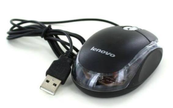 Original Lenovo Wired Optical Mouse | USB Optical Computer Mouse | 3-Button Ergonomic Design | Plug & Play Laptop, Desktop PC Mouse for Office School Home Kenya