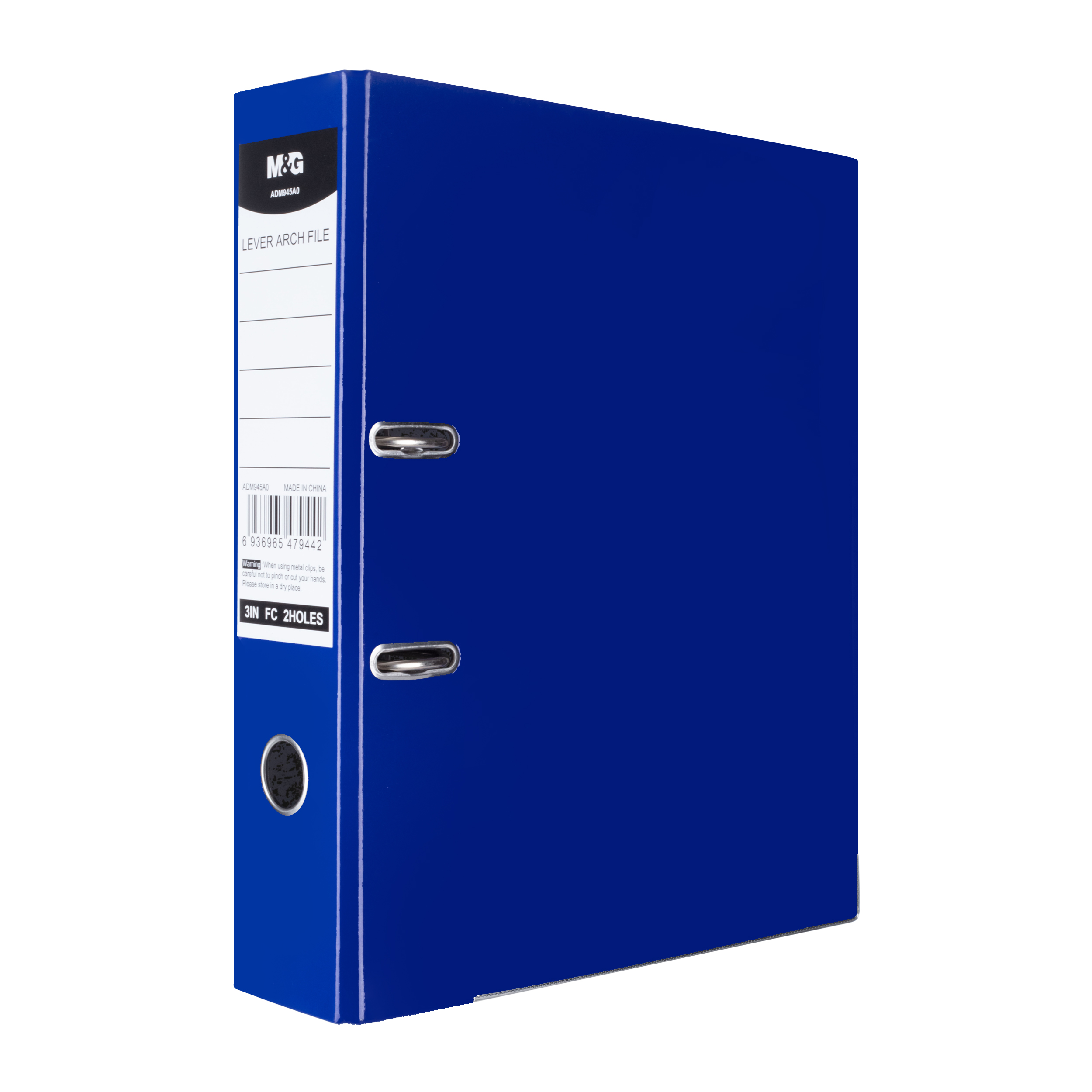 M&G Lever Arch Box File FC (3-Inch) - Heavy Duty Foolscap Office Binder, Marble Design with Finger Ring & Compressor Bar (945A0)