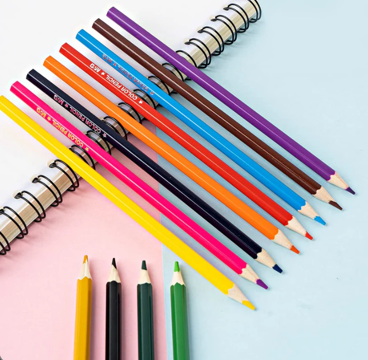 M&G 12 Vibrant Tin Colored Pencils Set, Premium Pre-Sharpened Color Pencils for Students, Professional Artist Sketching & School Projects – Break-Resistant Lead & Smooth Pigment (AWP34363)