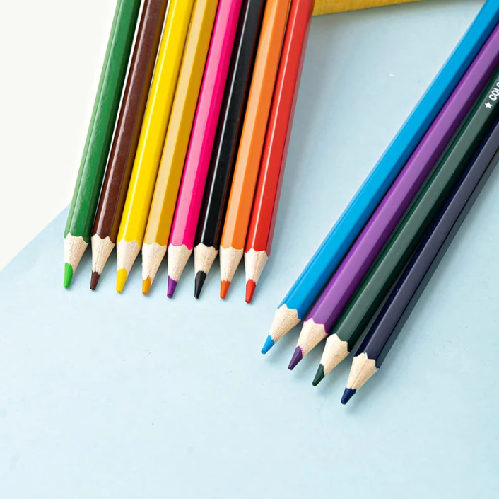 M&G 12 Vibrant Tin Colored Pencils Set, Premium Pre-Sharpened Color Pencils for Students, Professional Artist Sketching & School Projects – Break-Resistant Lead & Smooth Pigment (AWP34363)