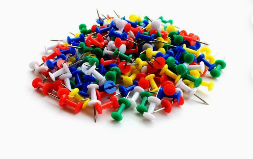 M&G Colorful Push Pins 92605 | ABS916DP Decorative Map & Notice Board Thumb Tacks | Office & School Bulletin Board Pins – Assorted Colors