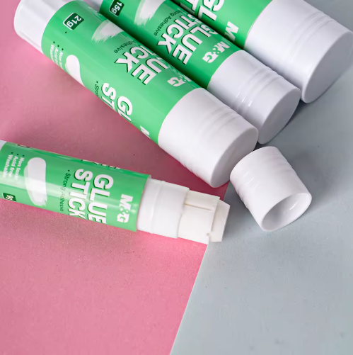 M&G Strong PVA Glue Stick 9g, 15g, 21g, 36g Smooth Solid Adhesive for School Kids Art Craft Office Paper Cardboard Bonding, Washable Non-Toxic Clear Drying Crafting Glue.