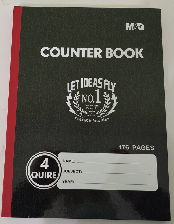 M&G 4-Square Counter Book (1 Pack = 2 counter books176 Pages each) Hardcover Grid Notebook, Quad Ruled Mathematics & Accounting Ledger, Durable Technical Writing Pad, Standard A4 Size (APYQ401A).