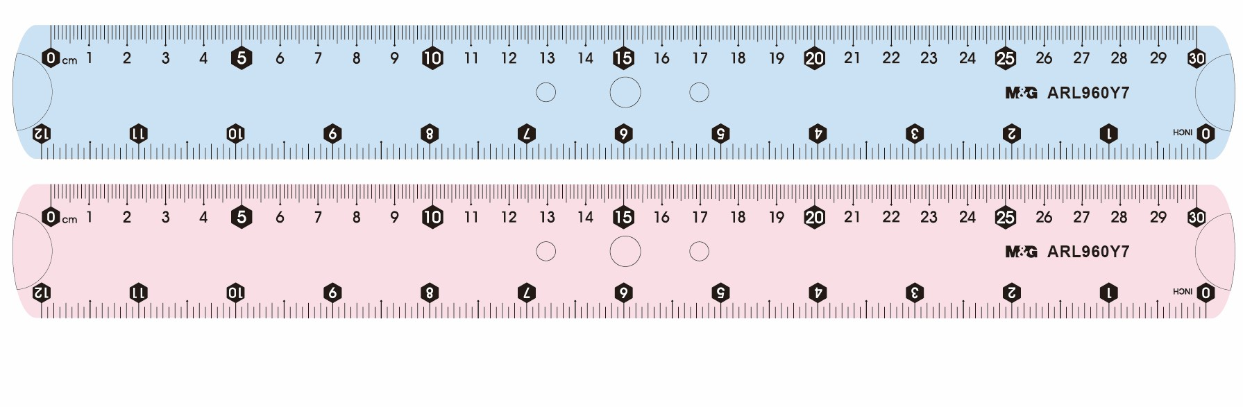 M&G 30cm Soft Flexible Ruler, Shatterproof Bendable Plastic (1 Pack = 24 Pieces) 12-Inch Measuring Ruler, Anti-Break Clear Straight Edge for School Students, Kids, Architects, and Office, ARL960Y7.