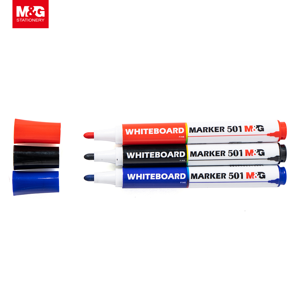 M&G Dry Erase Whiteboard Markers Round Tip Bullet Nib, (1 pack = 10 pieces), Easy Wipe Low Odor Dry Erase Marker Pens for School Classroom Office Home Board and Glass, AWMY2271.