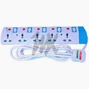 Power King Fridge, Tv , Iron Box And Electric Kettle Support Heavy Duty 5 Way Power Extension Cable