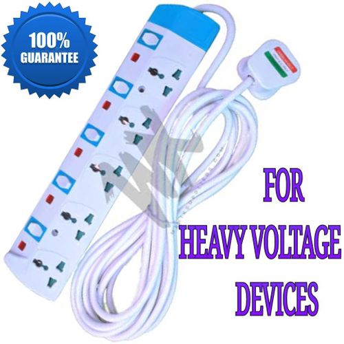 Power King Fridge, Tv , Iron Box And Electric Kettle Support Heavy Duty 5 Way Power Extension Cable