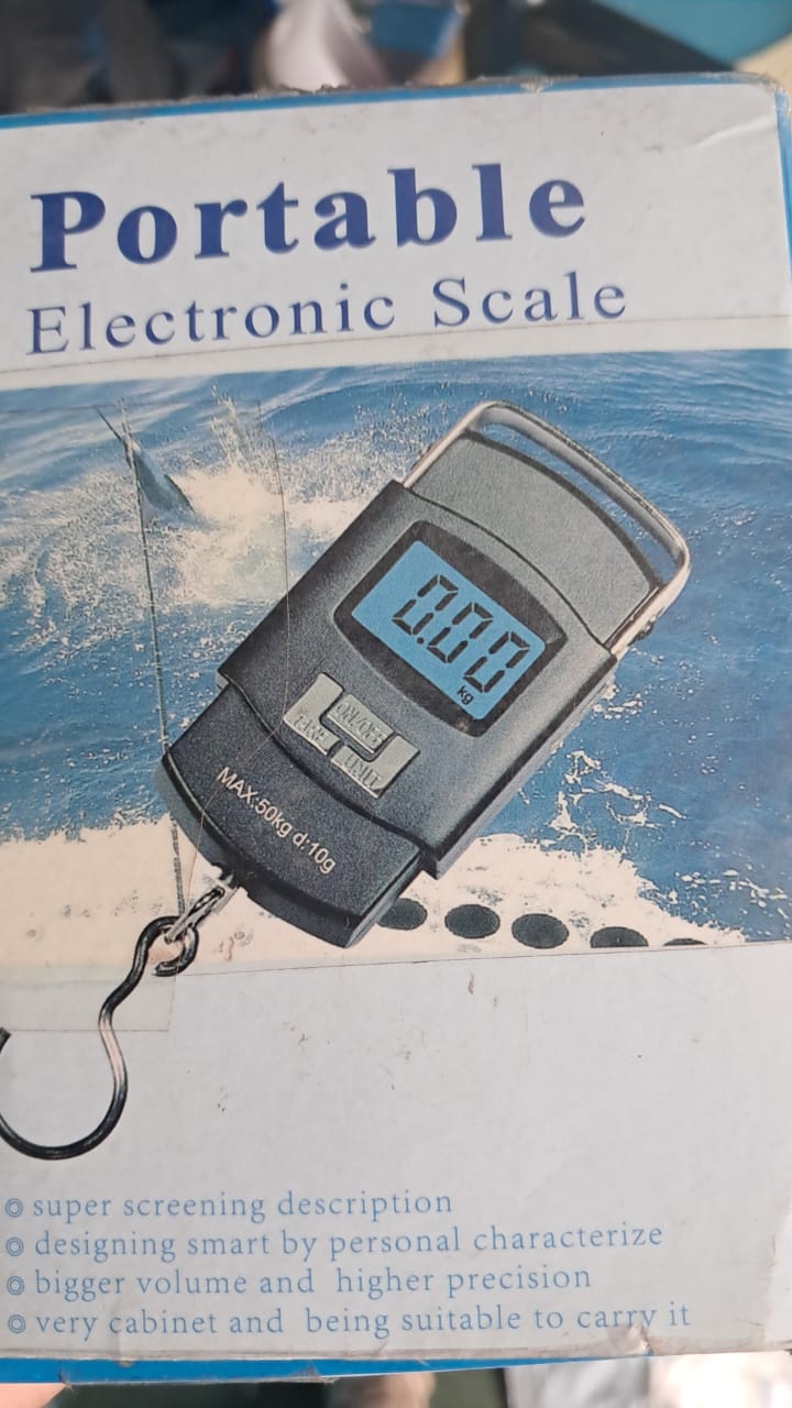 50Kgs electronic portable scale weighing machine with lcd digital display + Batteries Digital Luggage Scale Professional Suitcase Travel Bag Hanging Scales Weight Balance with Tape Measure Backlight