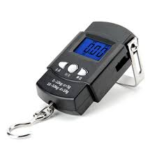 50Kgs electronic portable scale weighing machine with lcd digital display + Batteries Digital Luggage Scale Professional Suitcase Travel Bag Hanging Scales Weight Balance with Tape Measure Backlight