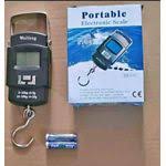 50Kgs electronic portable scale weighing machine with lcd digital display + Batteries Digital Luggage Scale Professional Suitcase Travel Bag Hanging Scales Weight Balance with Tape Measure Backlight