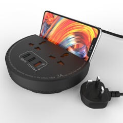 Moxom MX-ST02 Multi Function Universal Power Socket with USB Ports Surge Protection Wall Charger for Home Office Travel Use