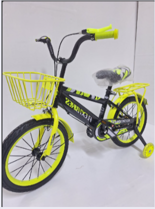 16-Inch(4-8 Years) Kids Bicycle with Training Wheels & Front Basket – Children's Bike for Boys and Girls Make every ride fun and exciting with this 16-inch kids bicycle.