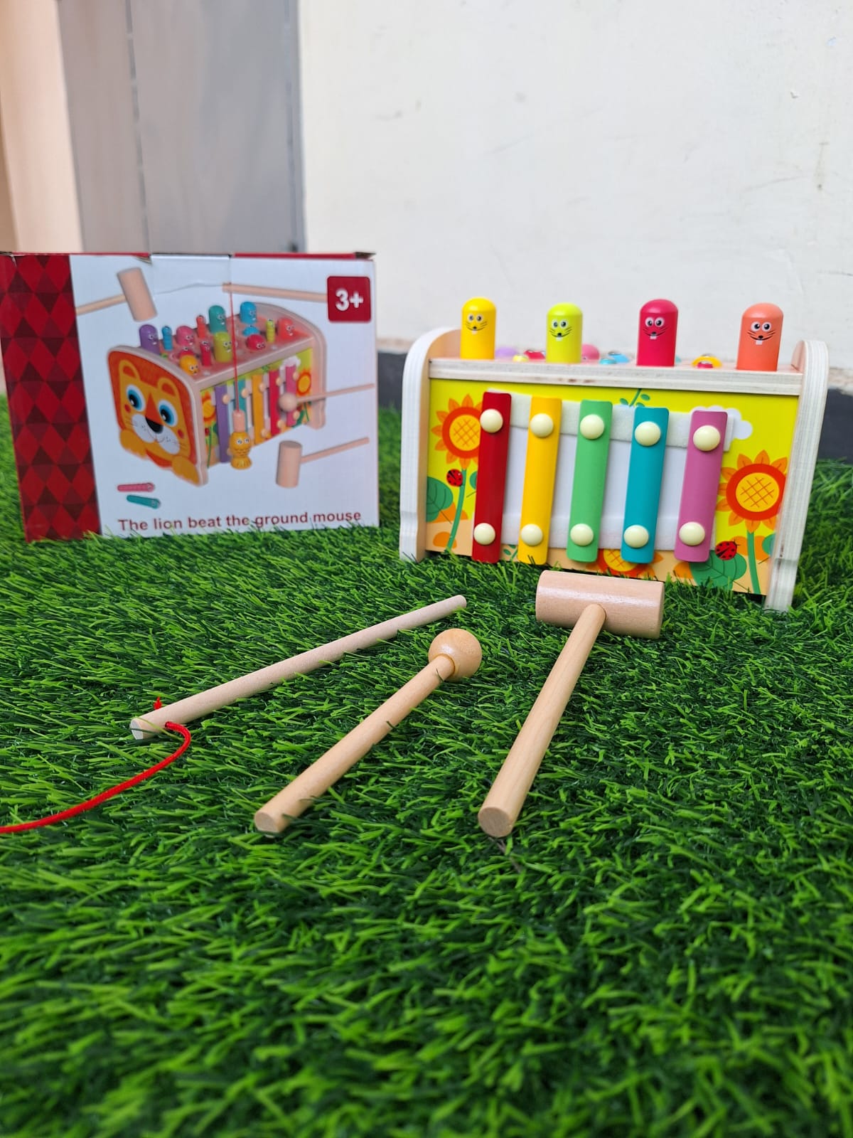 Lion Beat Toy Drum Set | Musical Animal Percussion Educational Toy for Kids
