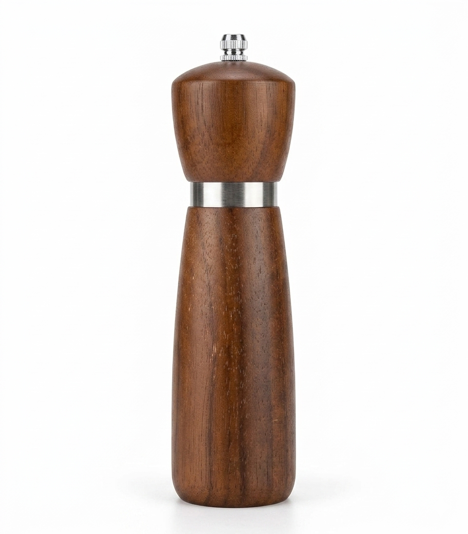 Manual Wooden Pepper Grinder – Adjustable Salt, Spice & Pepper Mill Crusher for Kitchen Cooking