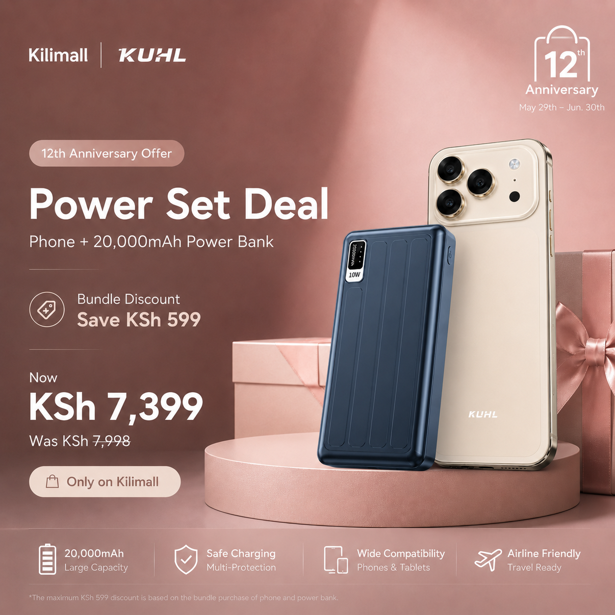 BUY Phone with FREE Powerbank
📱Kuhl 17 Pro Max 6.8" Smartphone (8GB+128GB) 
⚡️Type-C Fast Charging - 1 YR WRTY 
🎁FREE GIFT - 20000mAh Powerbank