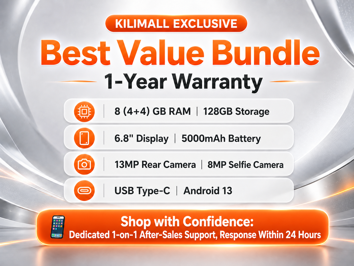 【Kilimall Exclusive】 NEW PHONE RUIOO S25 Ultra 5000mAh
Built-in Stylus • 6.8" Display • 8（4+4）GB + 128GB
1 Year Warranty | Nairobi Stock