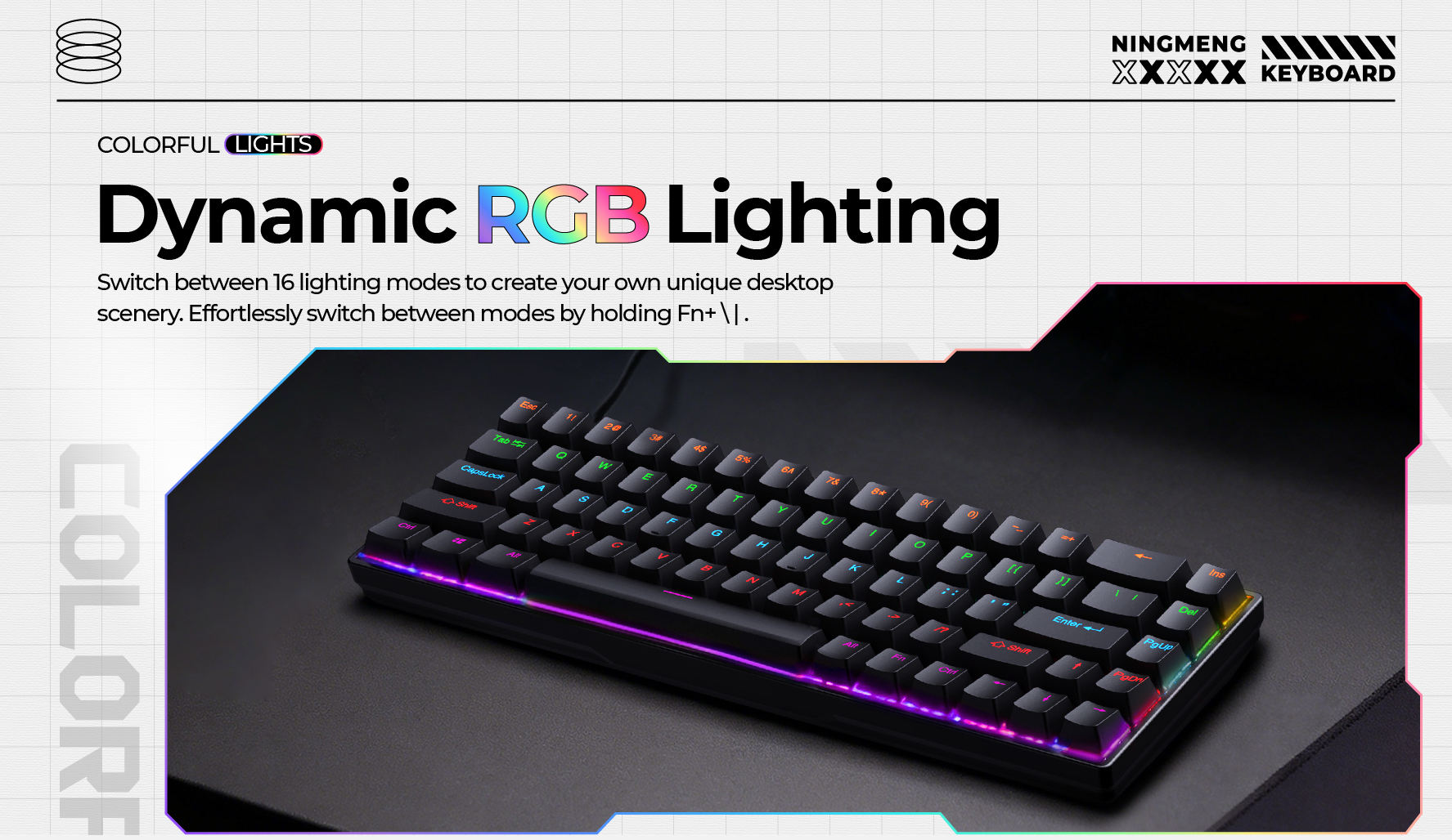 H68 Keythos Keyboard  Backlit Gaming Keyboard  Wired Keyboard Suitable For Gamers