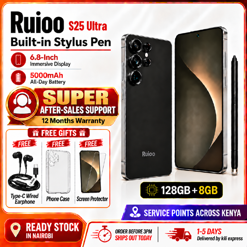 【limited Offer】Brand New Phone SmartPhones Mobile Phones RUIOO S25 Ultra 128GB 8GB Built-in Stylus 6.8" Display 5000mAh 1-Year Warranty Dual SIM
❤️Quality Issue on Arrival? Get a New Replacement❤️