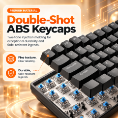 RUIOO Exclusive【 68-Key 】Mechanical Gaming Keyboard True Mechanical Switches Rainbow Backlit & Replaceable Keycaps Windows & Mac Compatible