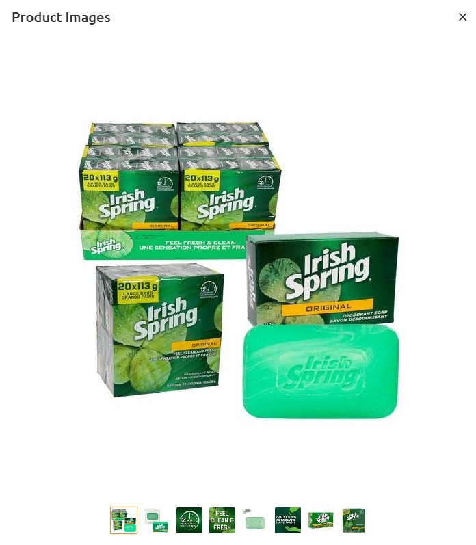 Irish Spring Original Deodorant Soap Bar 12 Hour Fresh Protection Antibacterial Cleansing Soap with Glycerin Skin Conditioning Rich Lather Bath Soap for Body Hygiene Daily Use