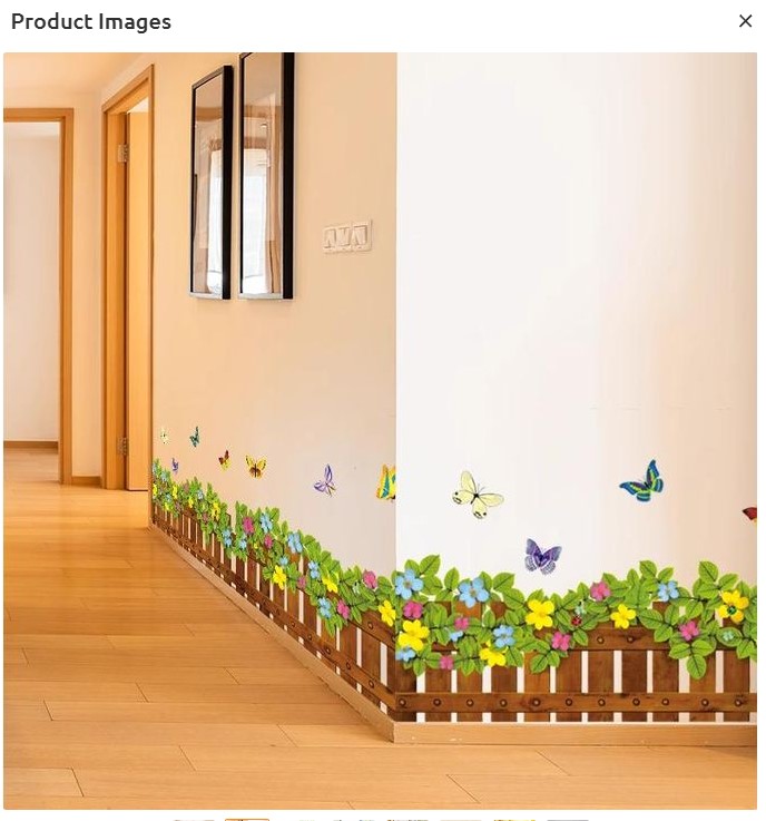 Green Grass and Butterfly Wall Sticker Waterproof PVC 3D  Decorative Peel & Stick Nature Themed Wall Art Removable Floral Grass Butterfly Design Home Room Decor for Walls Glass Tiles Furniture