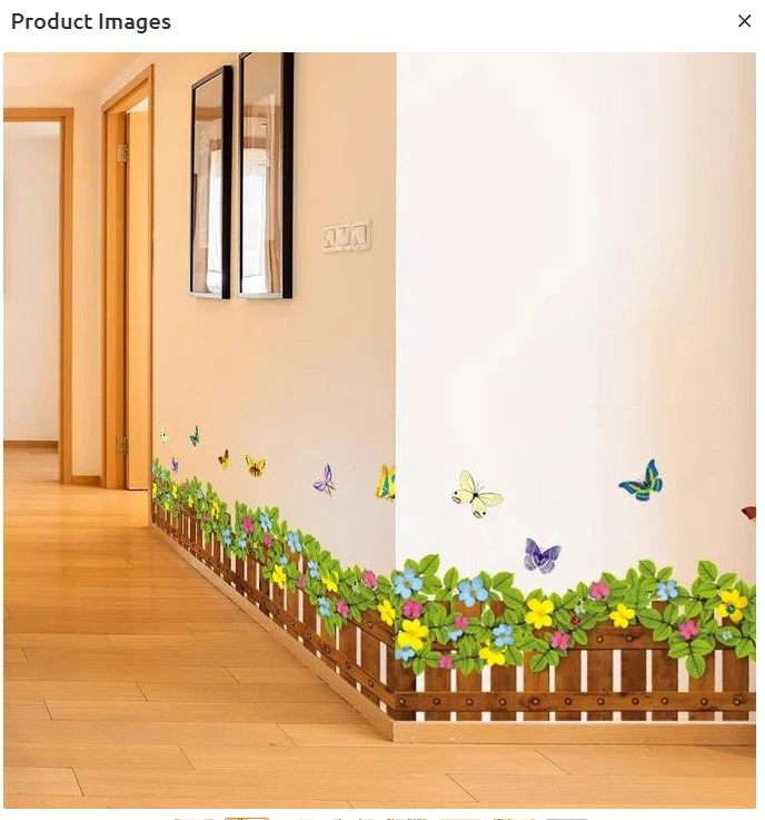 Green Grass and Butterfly Wall Sticker Waterproof PVC 3D  Decorative Peel & Stick Nature Themed Wall Art Removable Floral Grass Butterfly Design Home Room Decor for Walls Glass Tiles Furniture