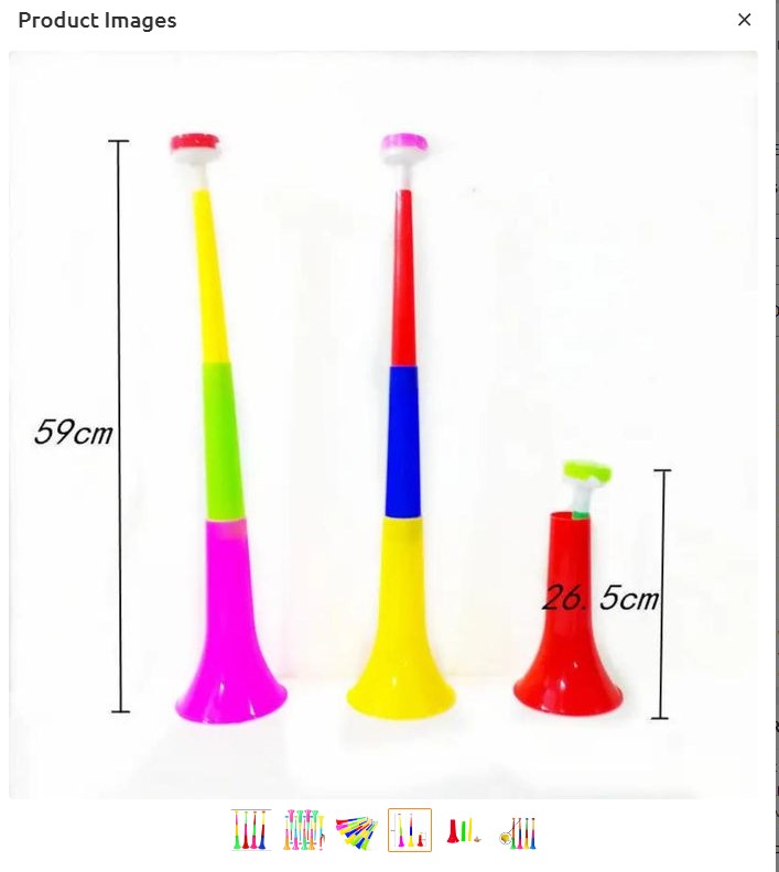 Plastic Vuvuzela Stadium Horn Colorful Party Noise Maker Football Fan Horn Blow Horn for Sports Events Celebrations & Parties