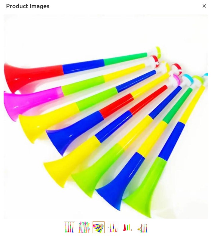Plastic Vuvuzela Stadium Horn Colorful Party Noise Maker Football Fan Horn Blow Horn for Sports Events Celebrations & Parties